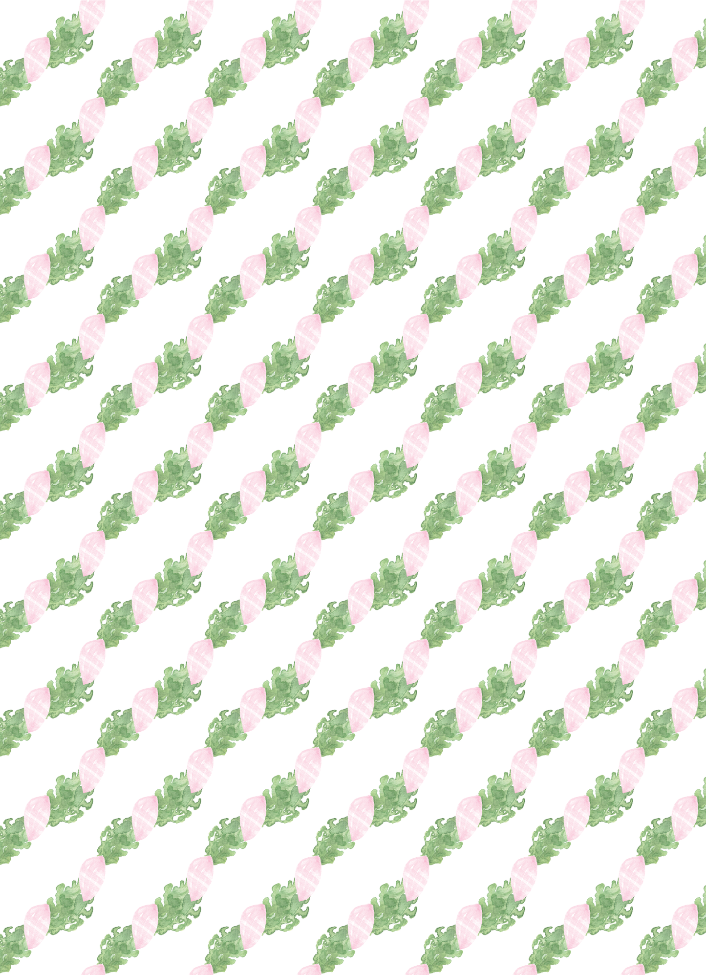 Pink and Green Wreath Monogram