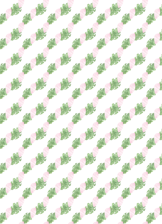 Pink and Green Wreath Monogram