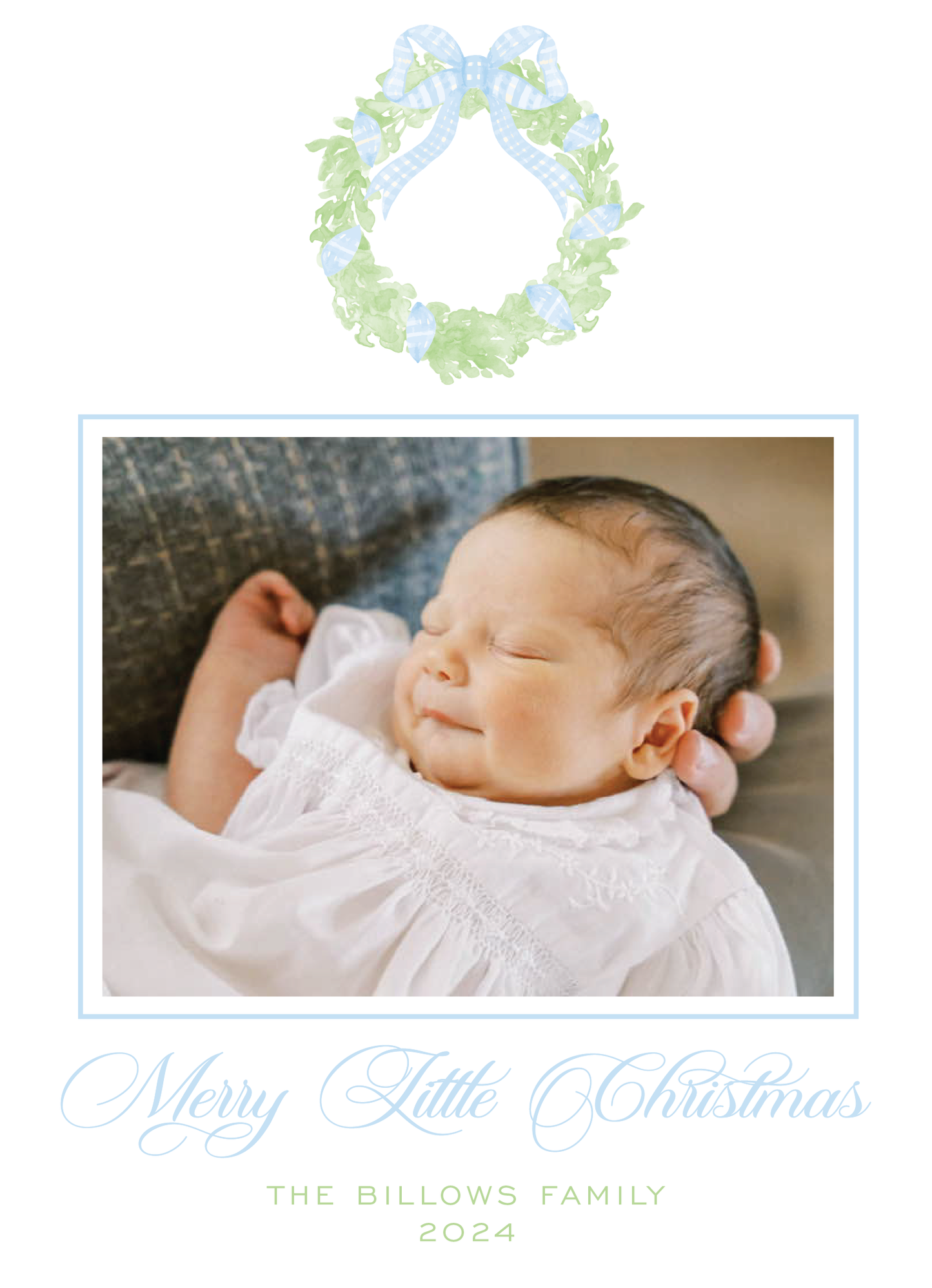 Blue and Green Wreath