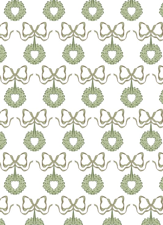 Green Monochrome Wreath Three Photo