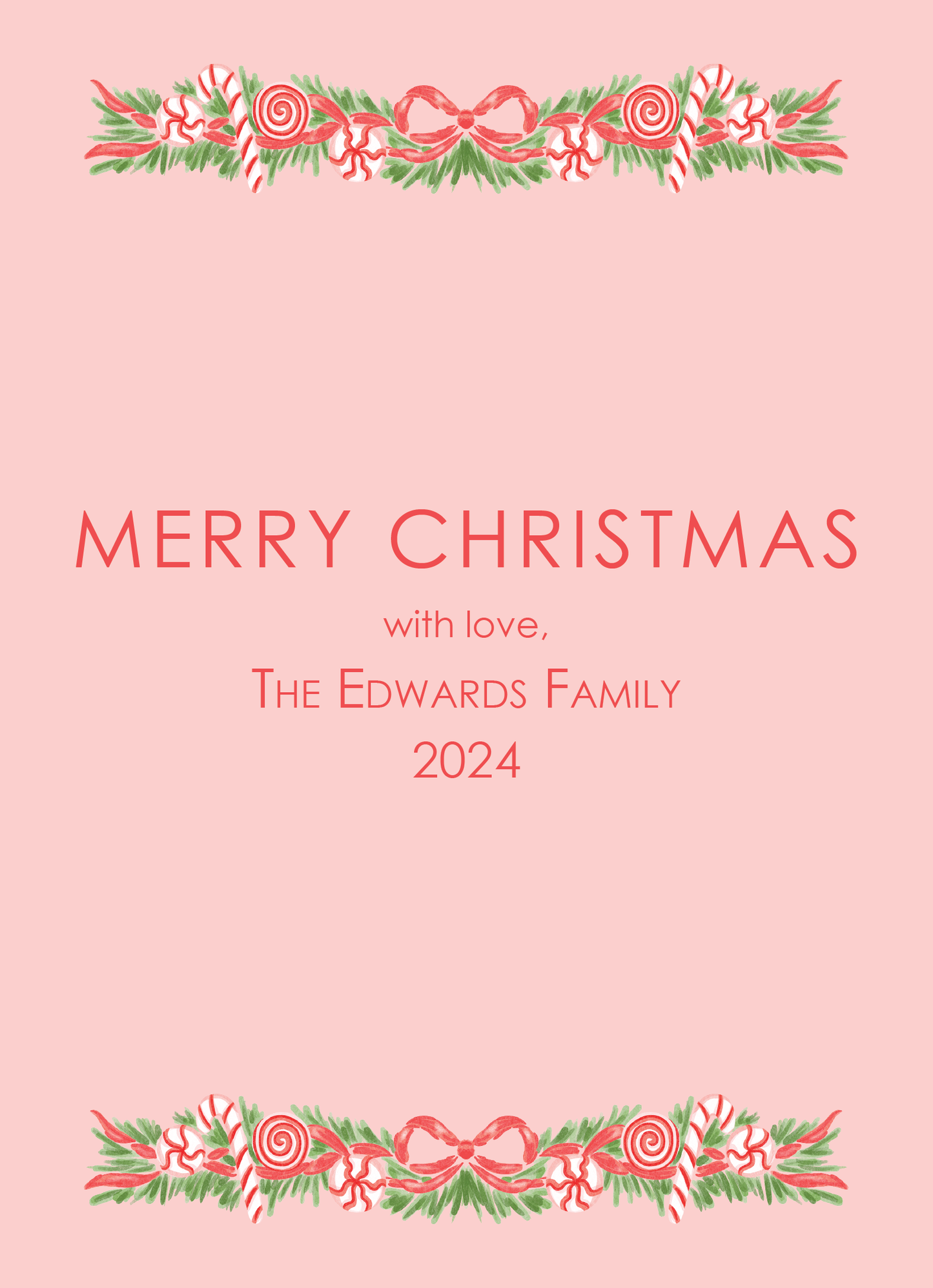 Candy Cane Frame Pink
