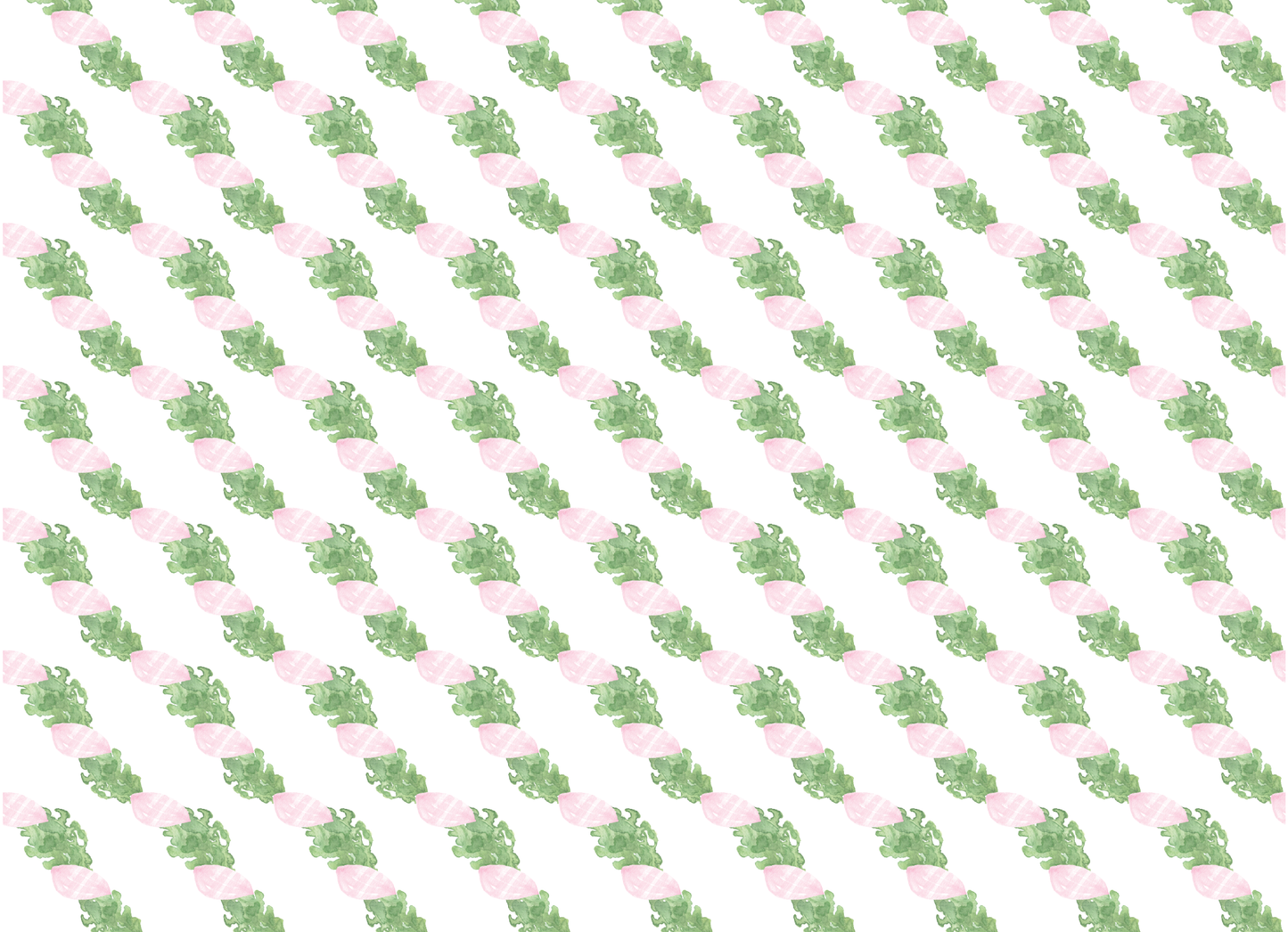 Pink and Green Wreath Landscape Monogram