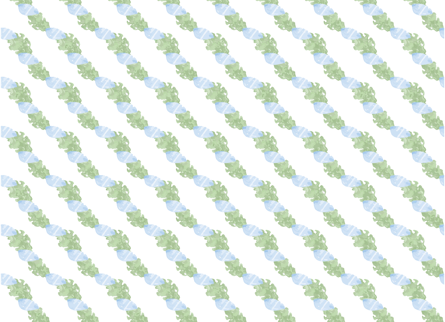 Blue and Green Wreath Landscape Monogram