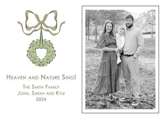 Green Monochrome Wreath Landscape