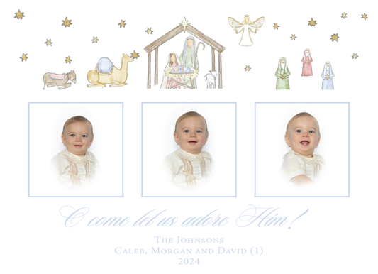 Nativity Three Photo Blue