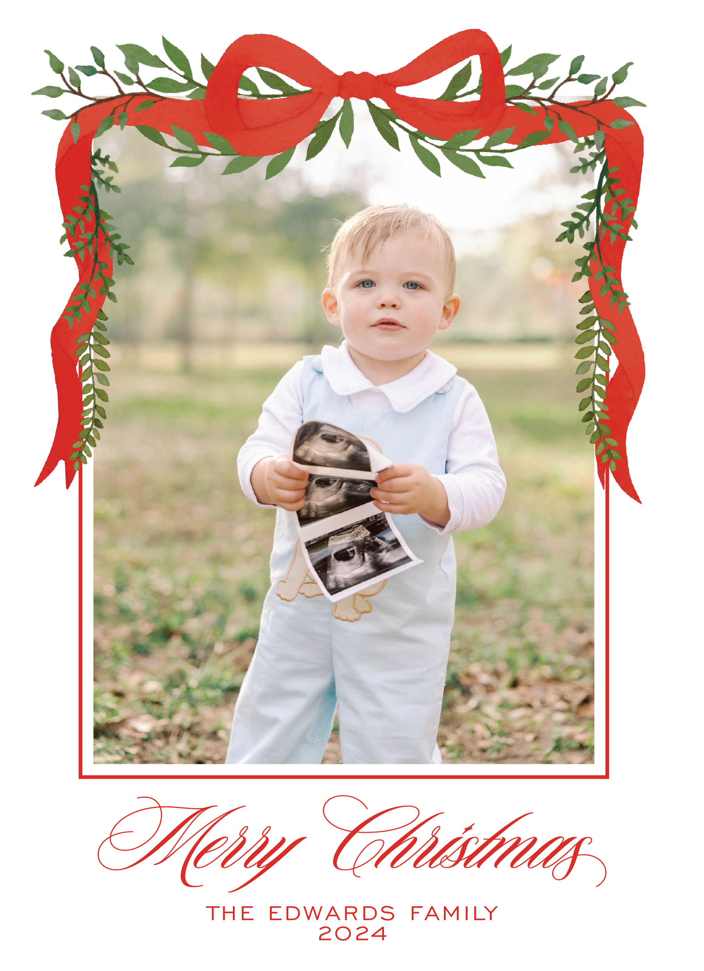 Red Bow Garland