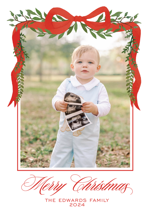 Red Bow Garland