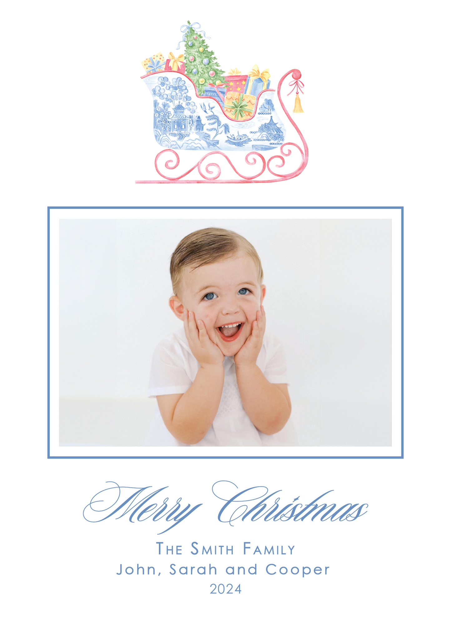 Watercolor Sleigh