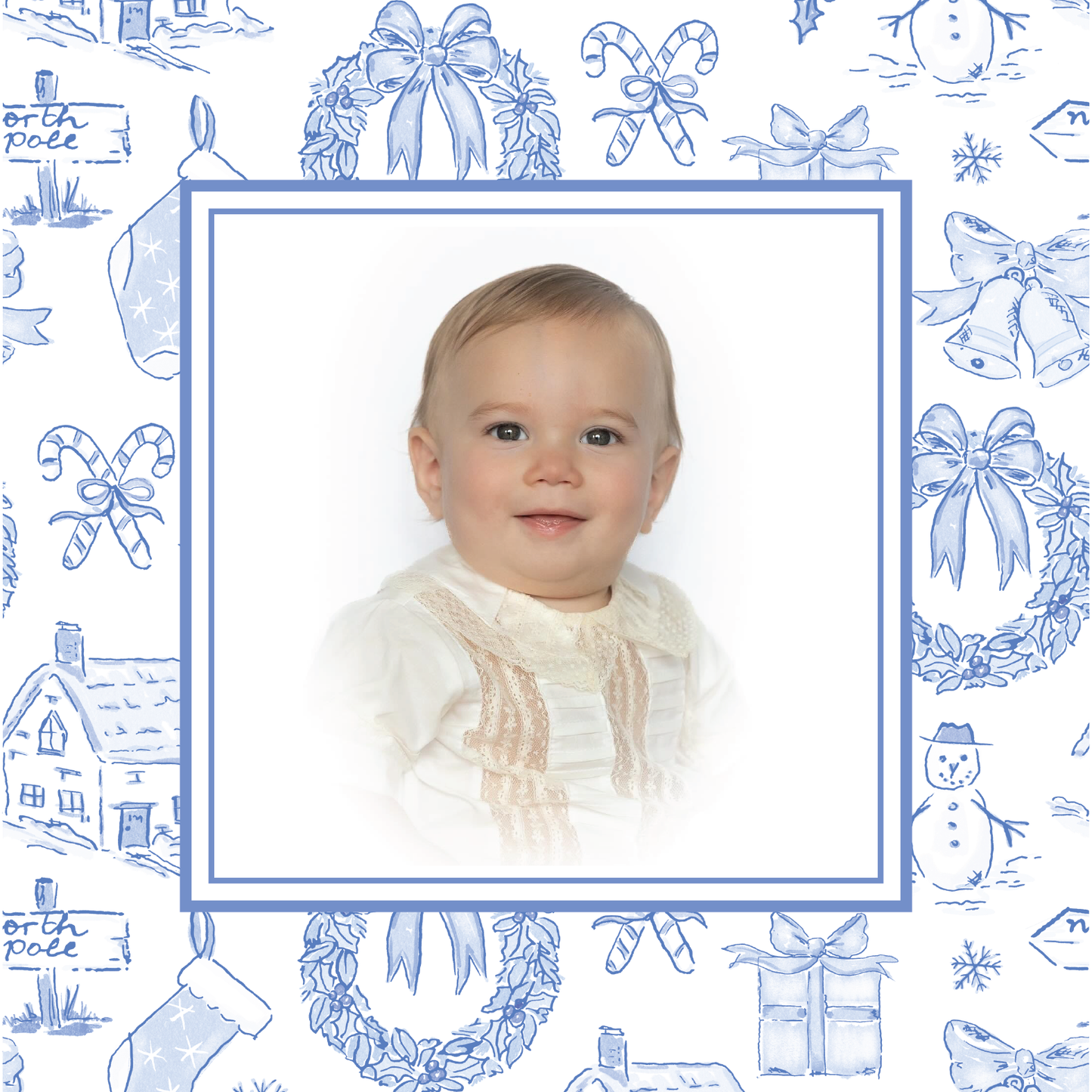 Blue Toile Sqaure