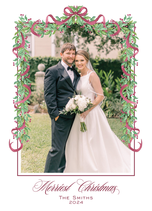 Burgundy and Green Garland