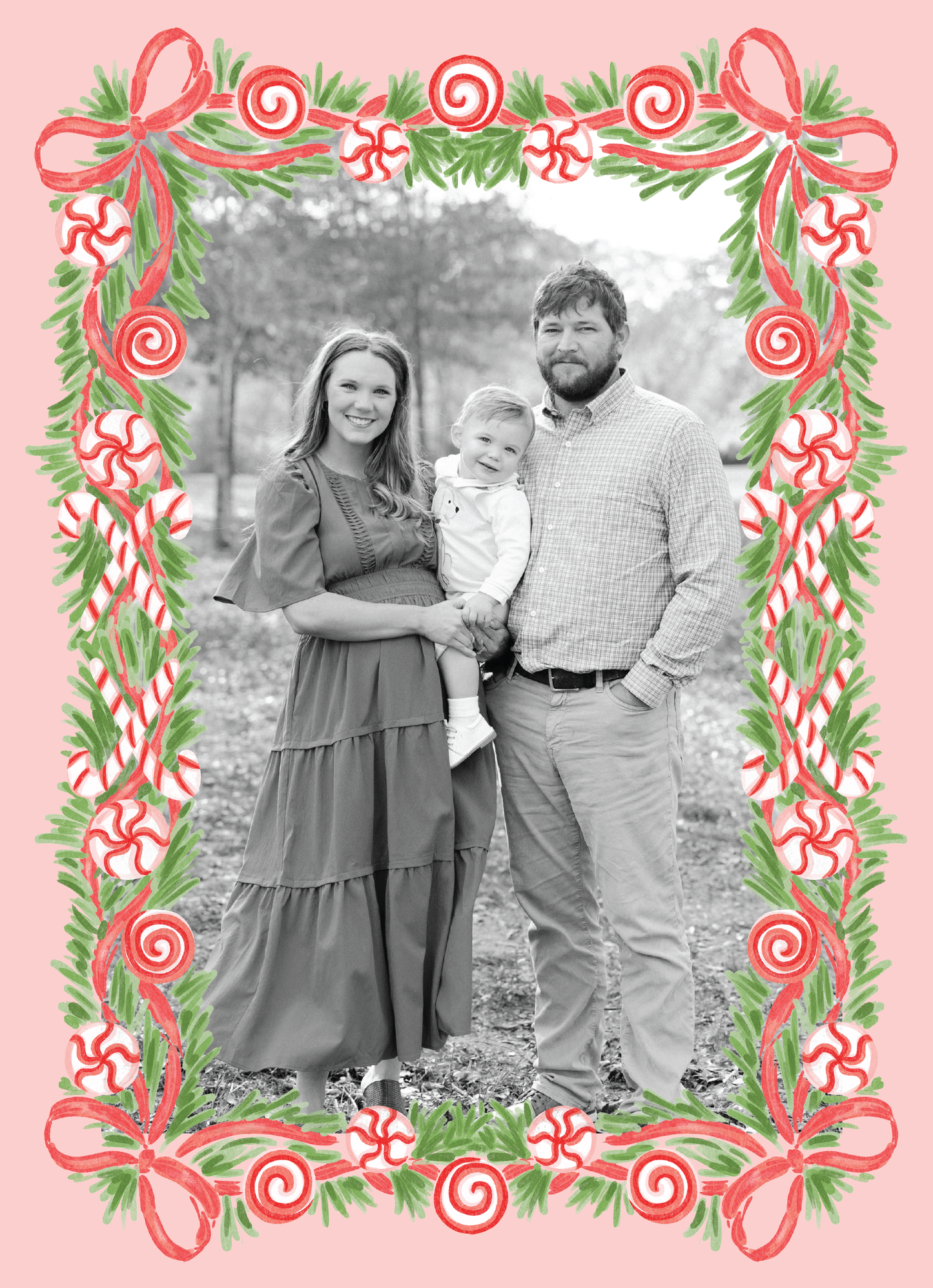 Candy Cane Frame Pink