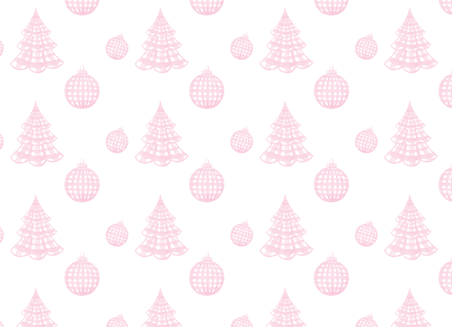 Pink Gingham Landscape