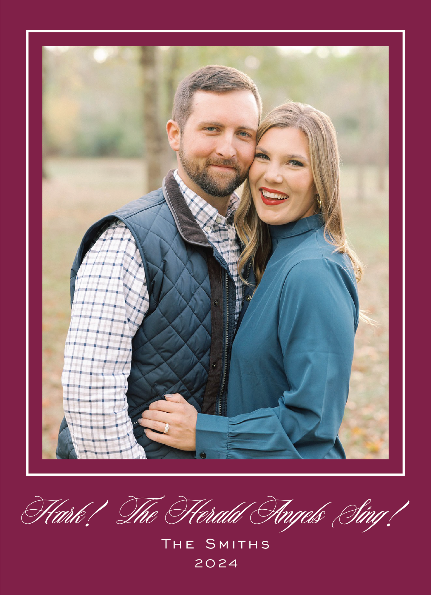 Burgundy Background Card