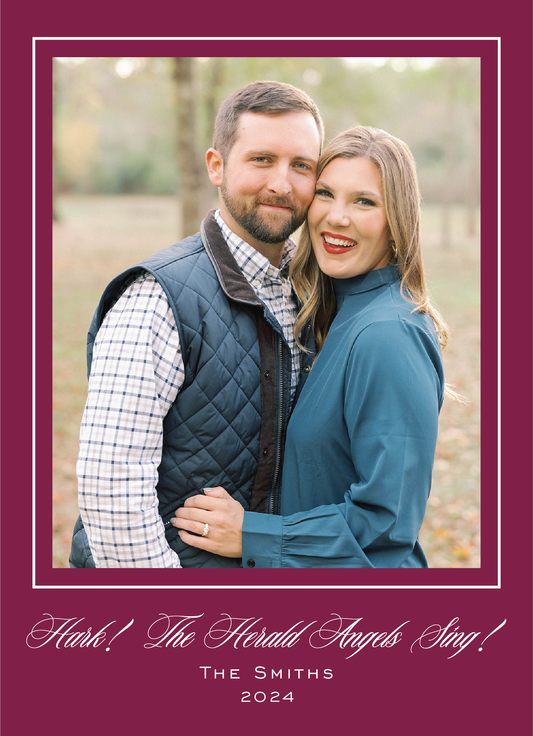 Burgundy Background Card