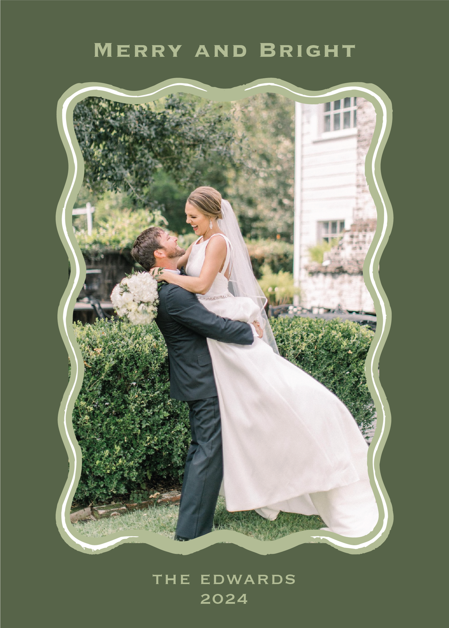 Green Wavy Card