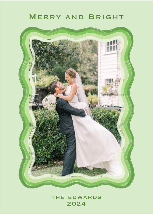 Light Green Wavy Card